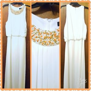 Nine West Dress | Formal with Beaded Collar 6 & 8